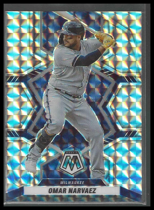 2022 Panini Mosaic #108 Omar Narvaez Mosaic Milwaukee Brewers