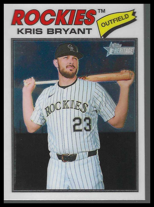 2026 Topps Heritage #22 Kris Bryant Chrome Colorado Rockies
