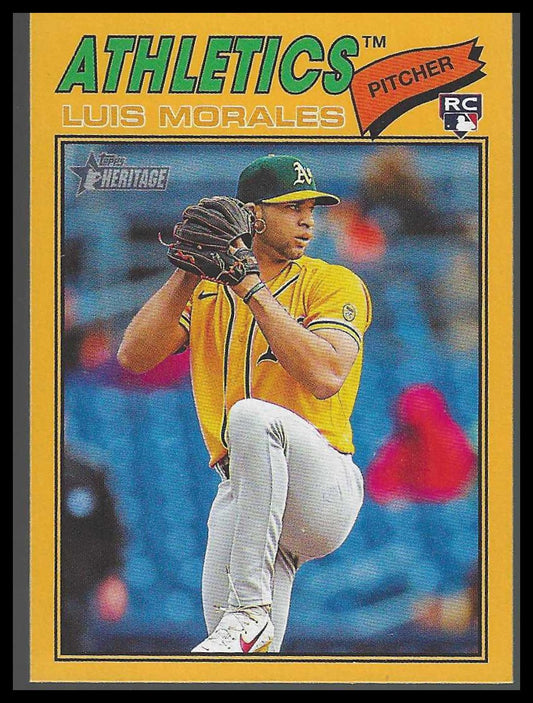 2026 Topps Heritage #67 Luis Morales Dark Yellow Athletics Rookie
