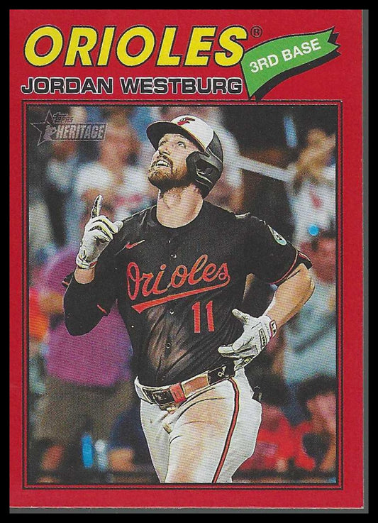 2026 Topps Heritage #184 Jordan Westburg Red Baltimore Orioles