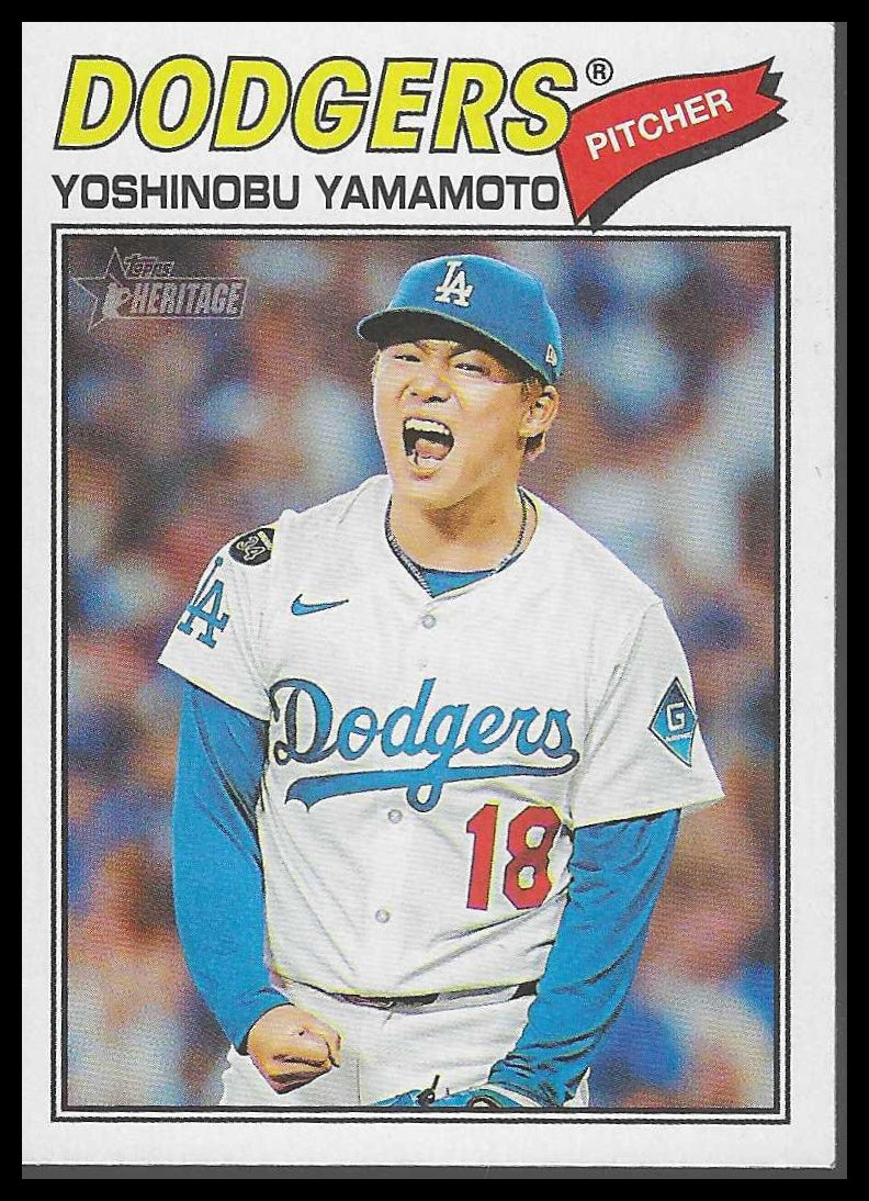 2026 Topps Heritage YOSHINOBU YAMAMOTO Image Variation #371