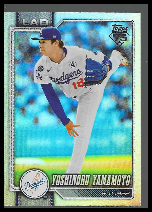 2026 Topps #90 Yoshinobu Yamamoto Rainbow Foil Los Angeles Dodgers