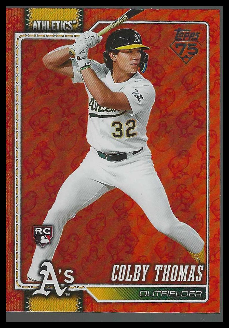 2026 Topps #213 Colby Thomas Holiday Chicks Athletics