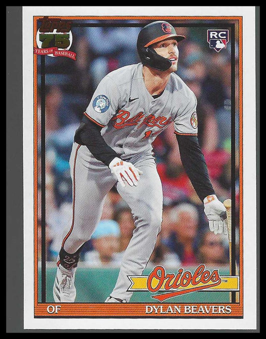2026 Topps #T91-24 Dylan Beavers 1991 Topps Baseball 35th Anniversary Orioles RC