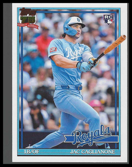 2026 Topps #T91-42 Jac Caglianone 1991 Topps Baseball 35th Anniversary Royals RC