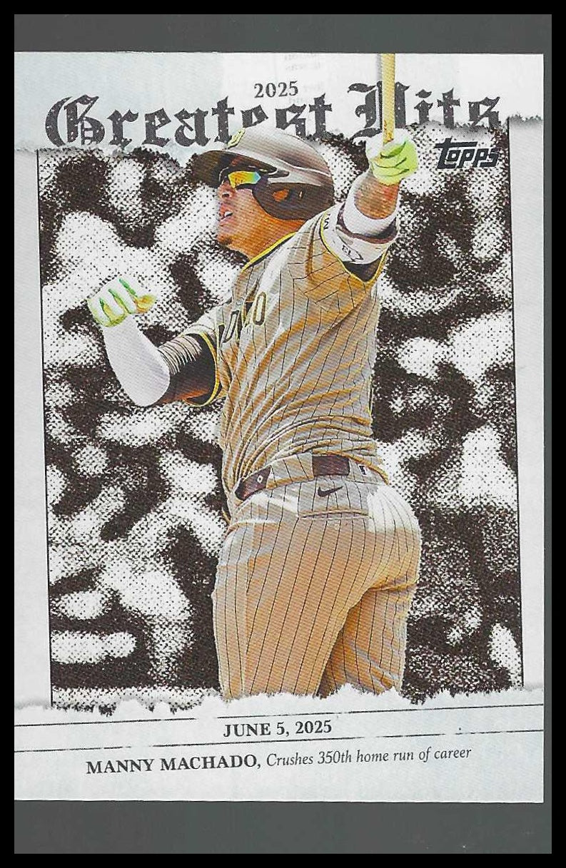 2026 Topps #GH-13 Manny Machado 2025 Greatest Hits San Diego Padres