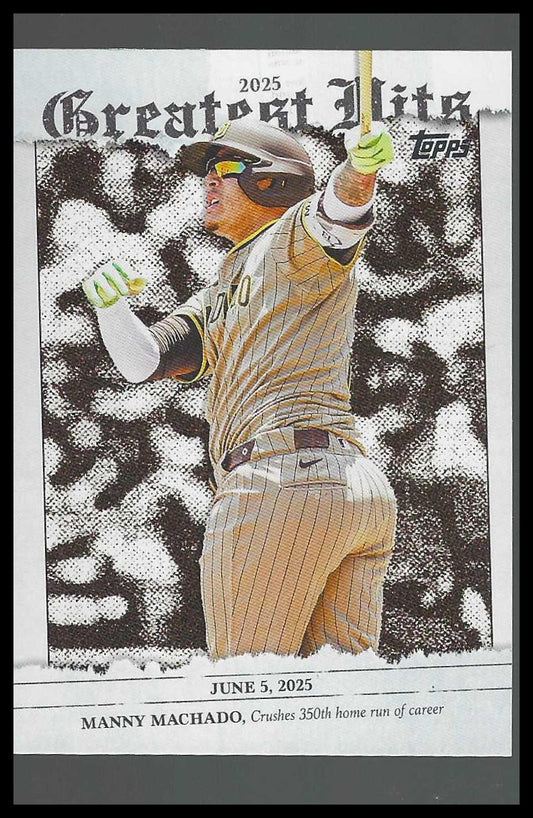 2026 Topps #GH-13 Manny Machado 2025 Greatest Hits San Diego Padres