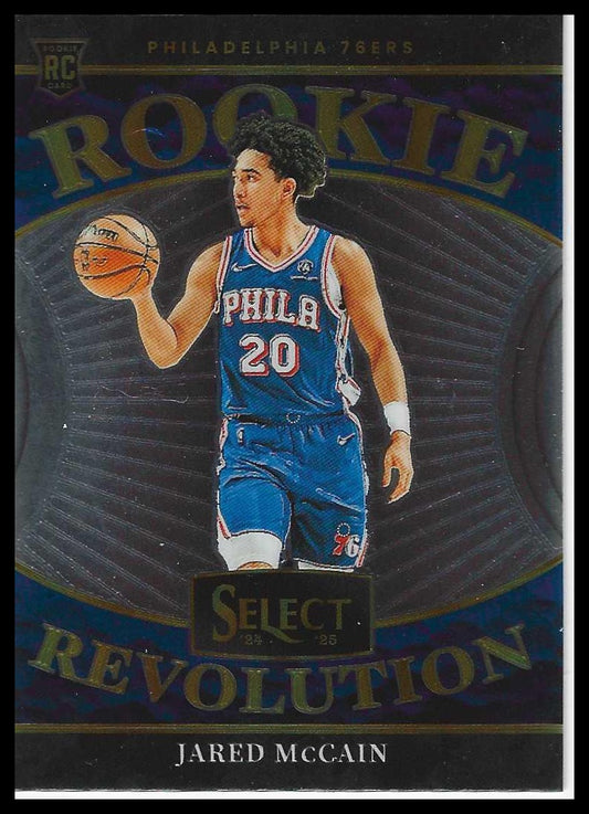 2024-25 Panini Select #16 Jared McCain Rookie Revolution Philadelphia 76ers