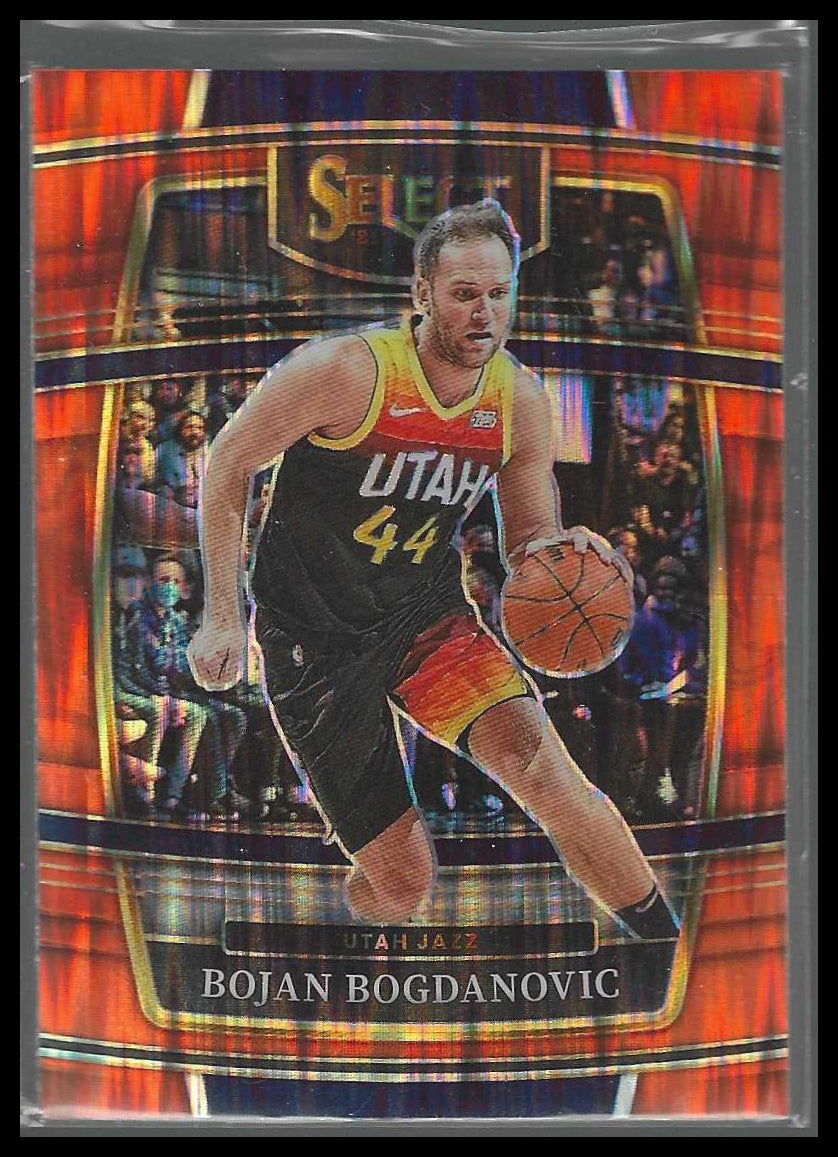 2021-22 Panini Select #69 Bojan Bogdanovic Orange Flash Prizms Utah Jazz