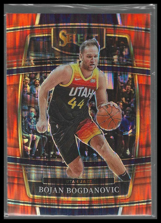 2021-22 Panini Select #69 Bojan Bogdanovic Orange Flash Prizms Utah Jazz