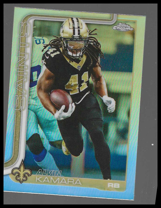 2025 Topps Chrome #215 Alvin Kamara Topps Refractor