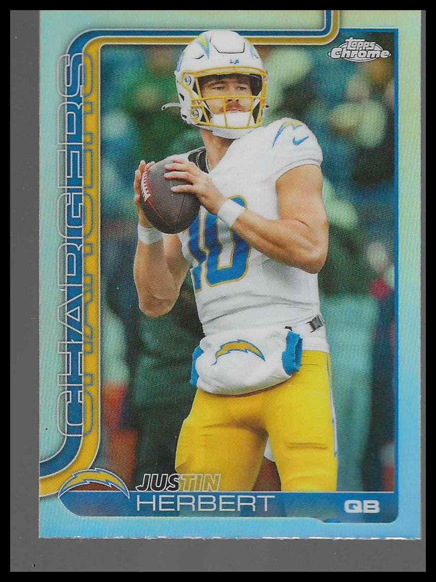 2025 Topps Chrome #158 Justin Herbert Topps Refractor