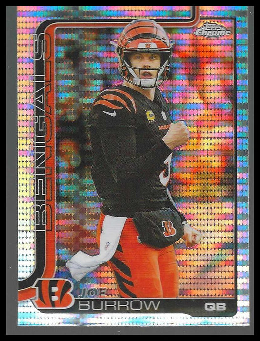 2025 Topps Chrome #61 Joe Burrow Pulsar Refractor