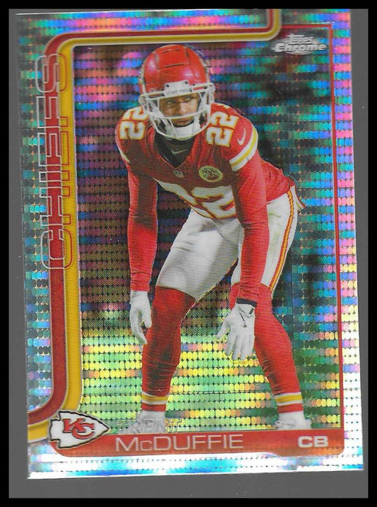 2025 Topps Chrome #154 Trent McDuffie Pulsar Refractor