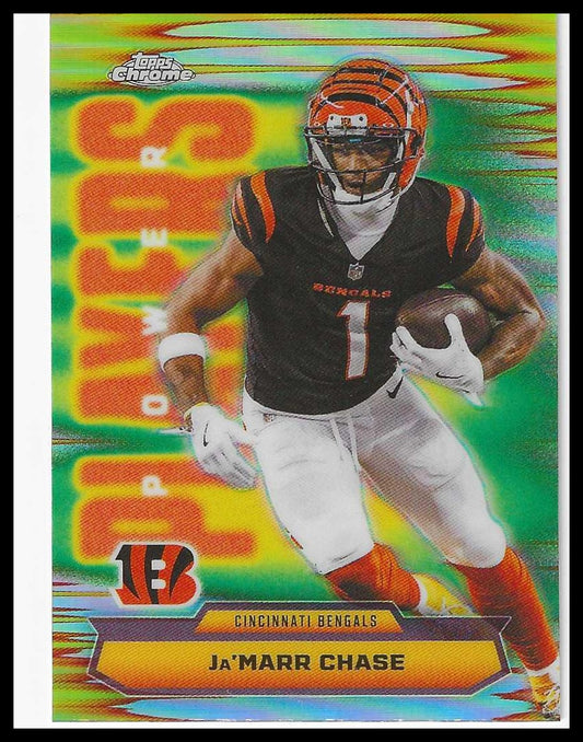 2025 Topps Chrome #PP-21 Ja'Marr Chase Power Players Refractor