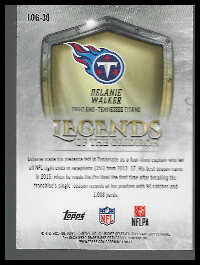 2025 Topps Chrome #LOG-30 Delanie Walker Legends of the Gridiron