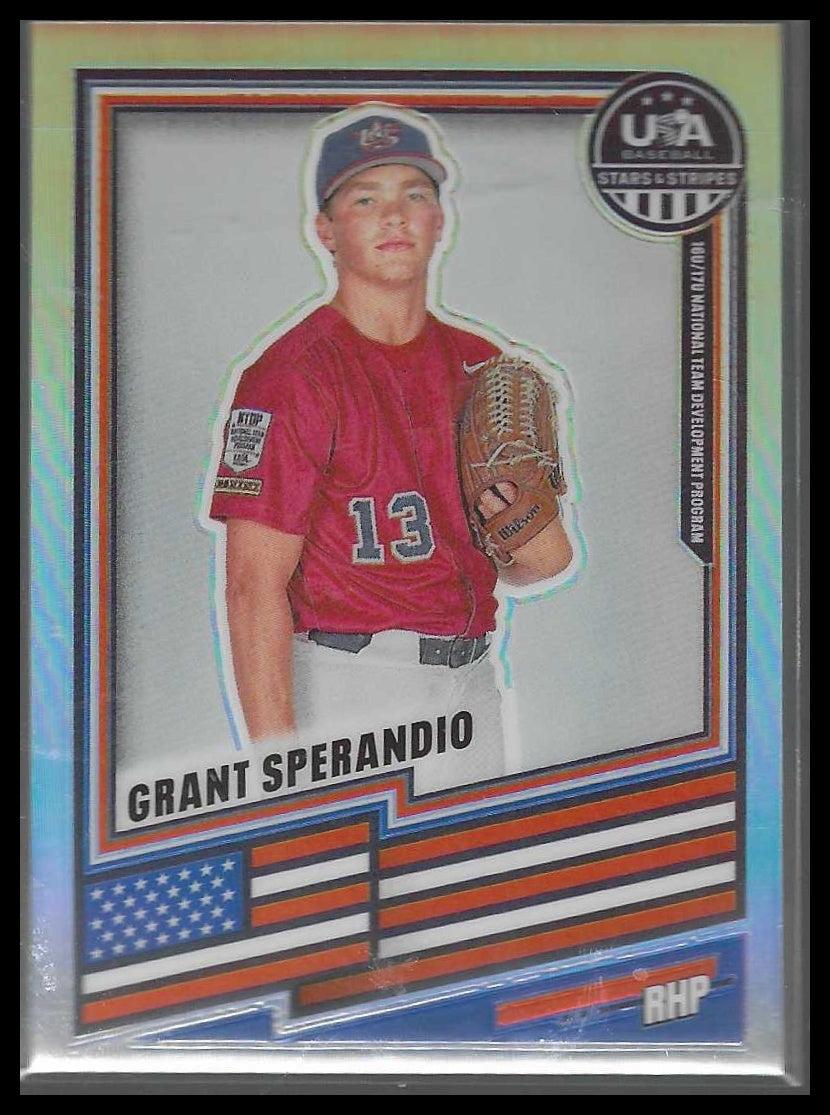 2026 Panini Stars & Stripes Prizm  #15 Grant Sperandio Base Prizms Silver
