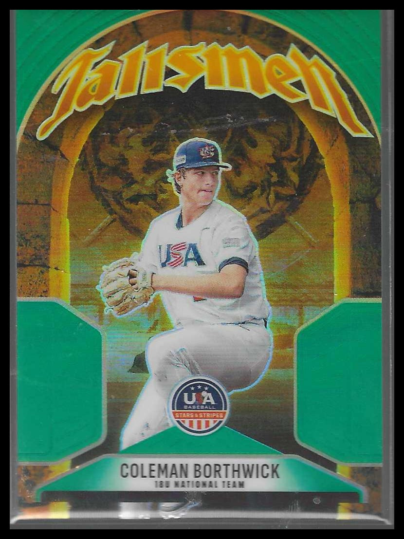 2026 Panini Stars & Stripes Prizm USA #17 Coleman Borthwick Talisman PrizmsGreen