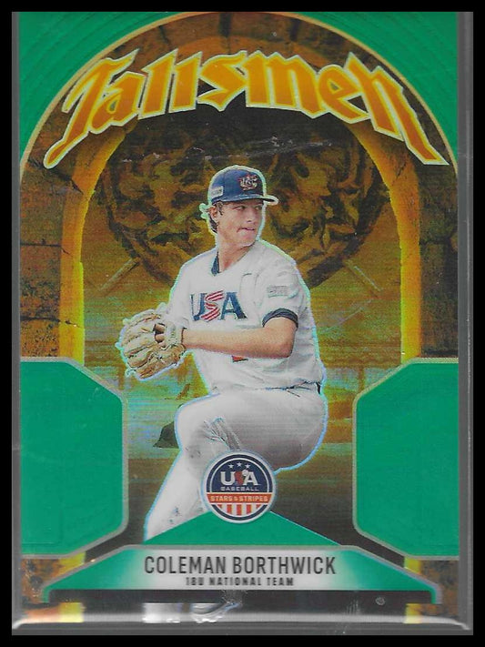 2026 Panini Stars & Stripes Prizm USA #17 Coleman Borthwick Talisman PrizmsGreen
