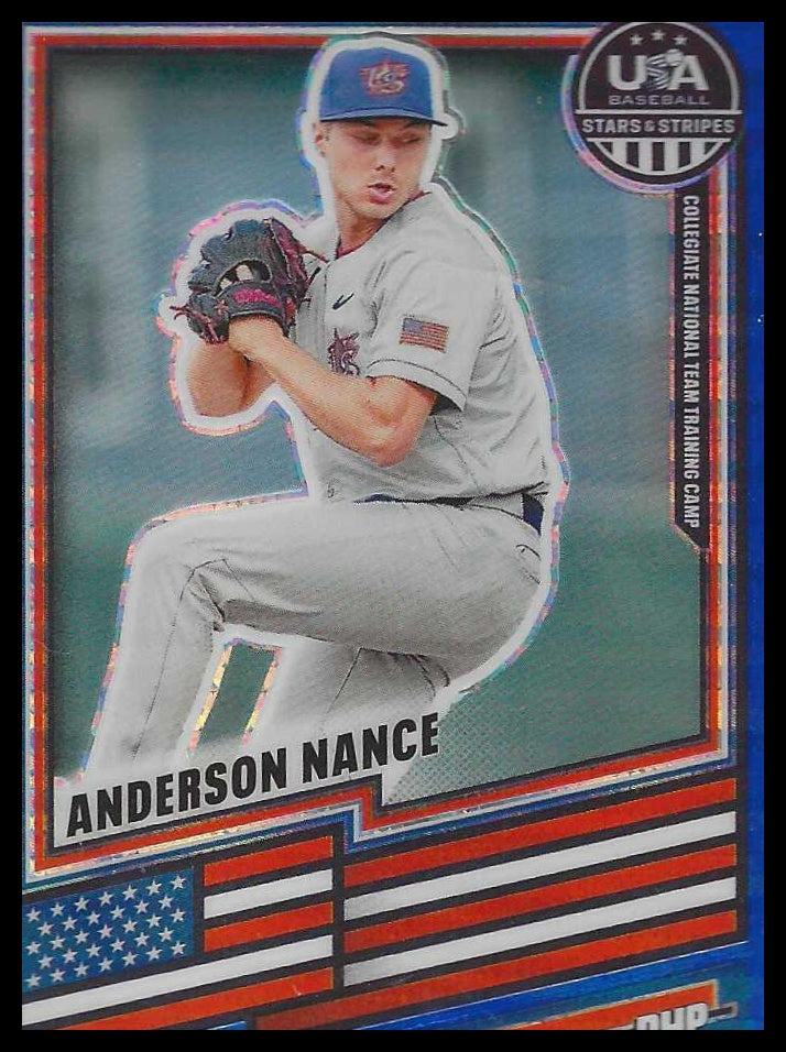 2026 Panini Stars & Stripes Prizm USA #88 Anderson Nance Blue Pulsar #/75