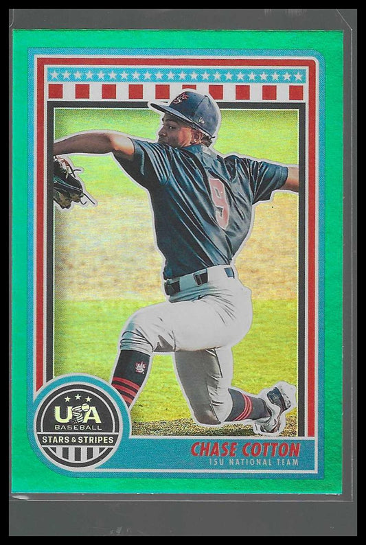 2025 Panini Stars & Stripes USA Baseball #11 Chase Cotton Green