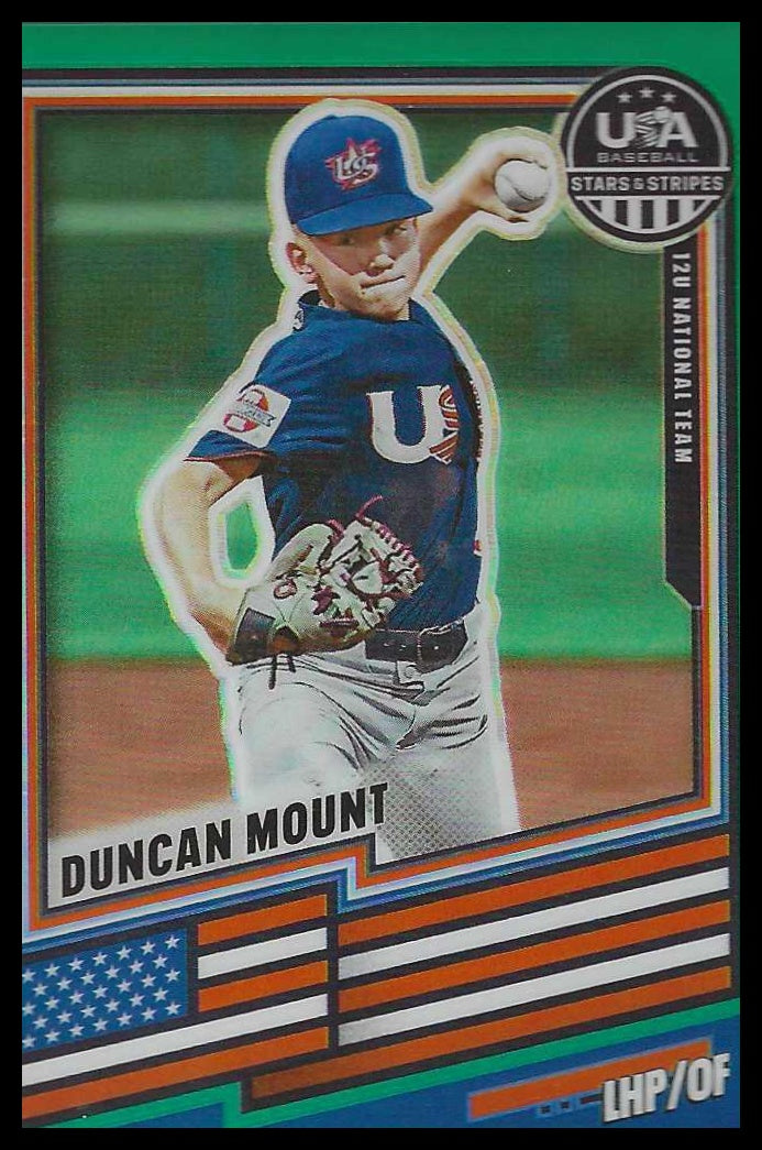 2026 Panini Stars & Stripes Prizm USA Baseball #48 Duncan Mount Green