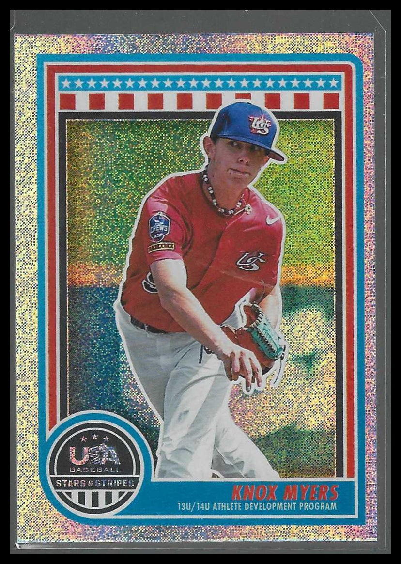 2025 Panini Stars & Stripes USA Baseball #114 Knox Myers Speckle