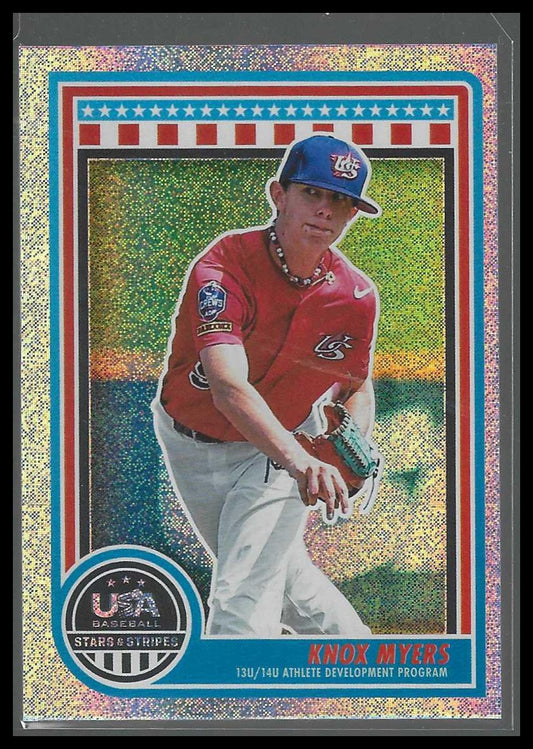 2025 Panini Stars & Stripes USA Baseball #114 Knox Myers Speckle