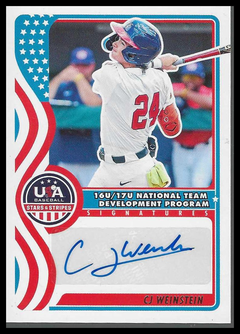 2025 Panini Stars & Stripes USA  #NTS-CW CJ Weinstein 16U/17USignatures Auto