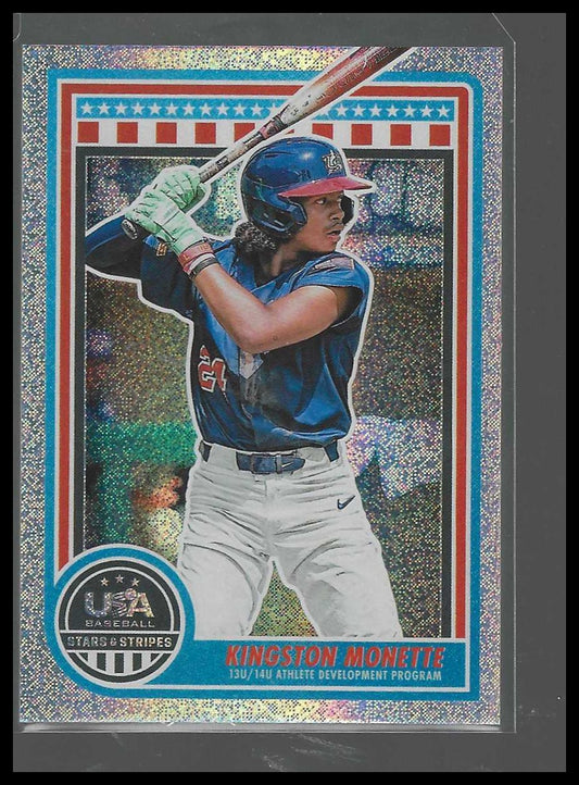 2025 Panini Stars & Stripes USA Baseball #189 Kingston Monette Speckle