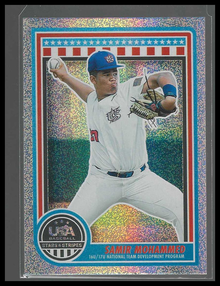2025 Panini Stars & Stripes USA Baseball #107 Samir Mohammed Speckle