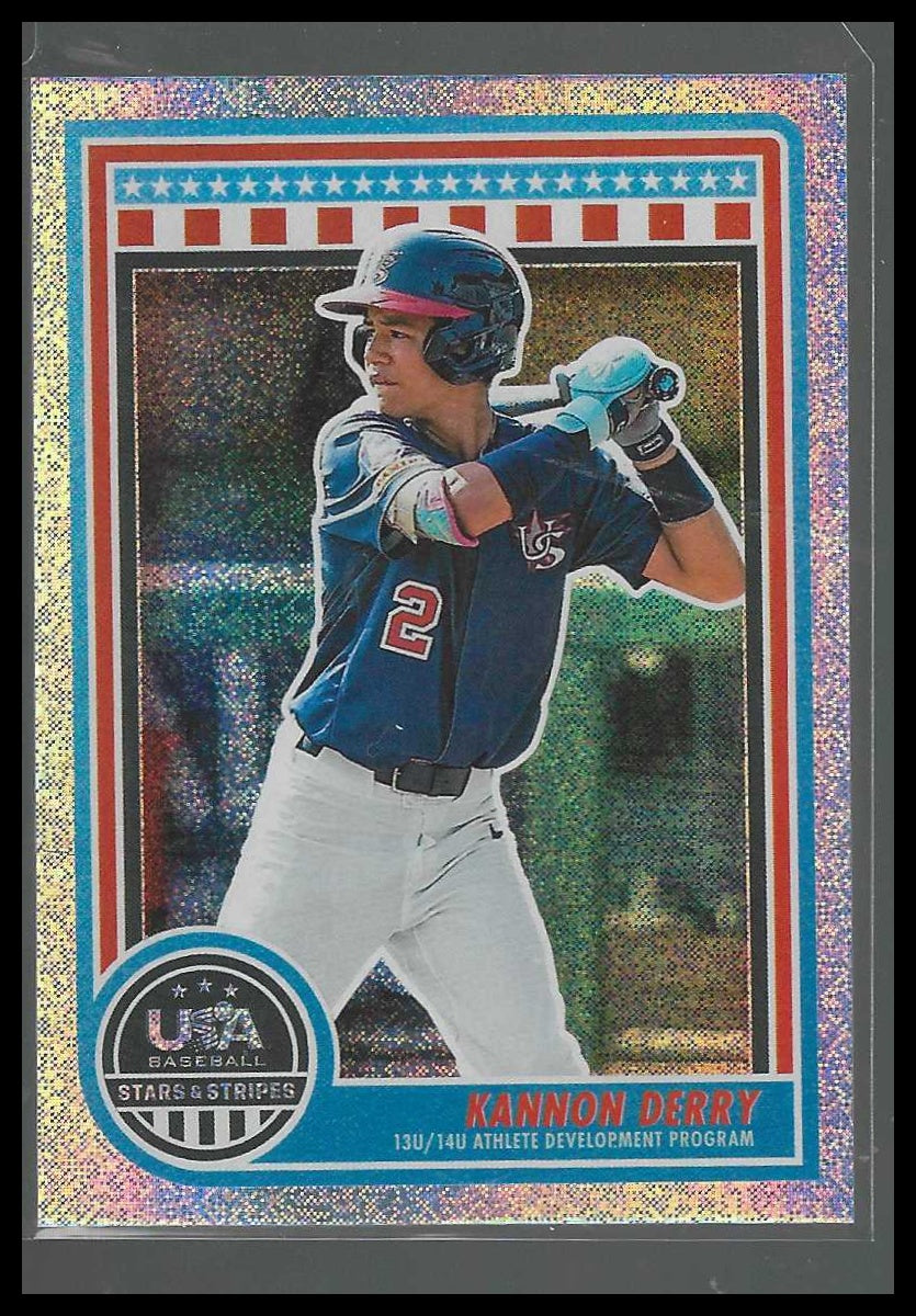 2025 Panini Stars & Stripes USA Baseball #133 Kannon Derry Speckle