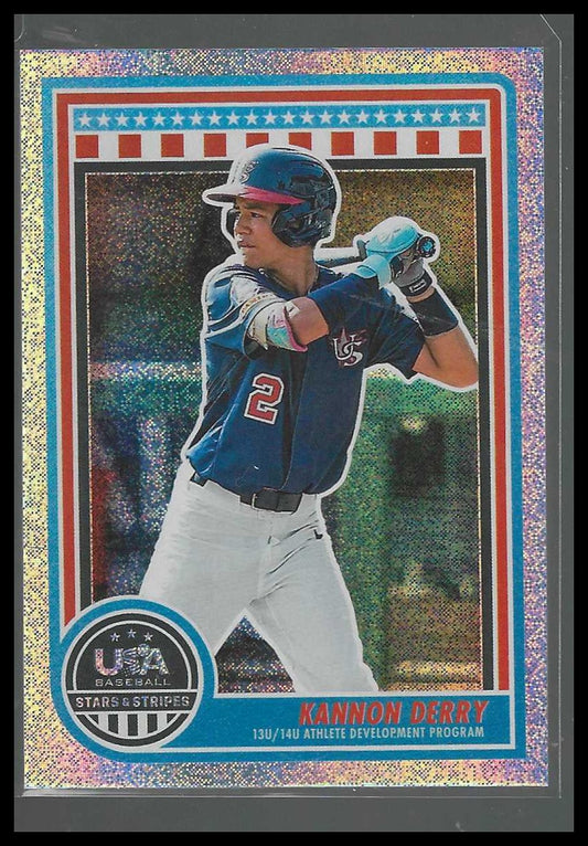 2025 Panini Stars & Stripes USA Baseball #133 Kannon Derry Speckle