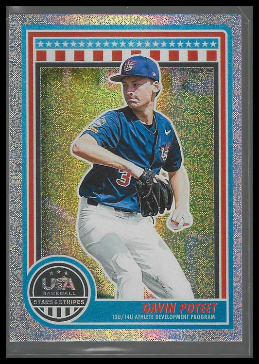 2025 Panini Stars & Stripes USA Baseball #148 Gavin Poteet Speckle