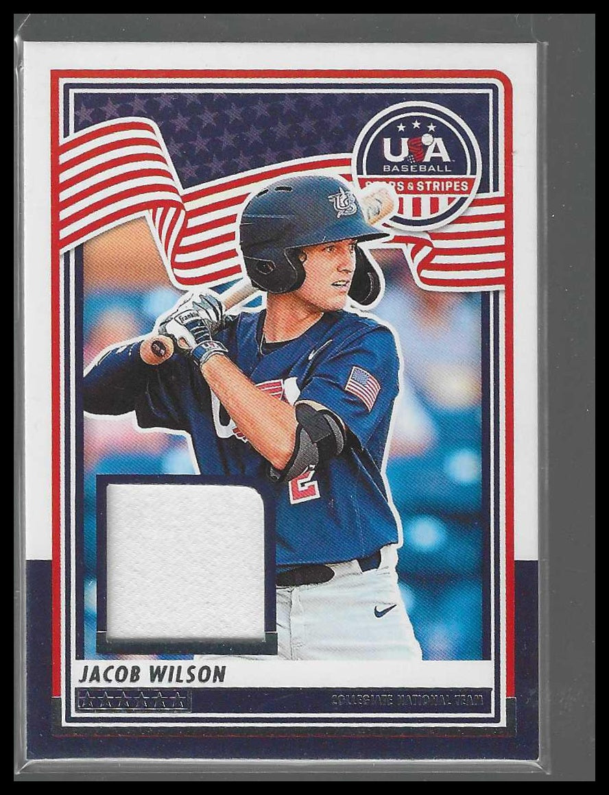2025 Panini Stars & Stripes USA Baseball #USA-JW Jacob Wilson USA Materials