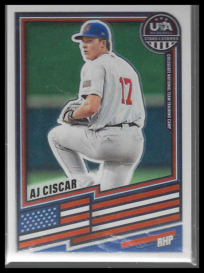 2026 Panini Stars & Stripes Prizm USA Baseball #45 AJ Ciscar