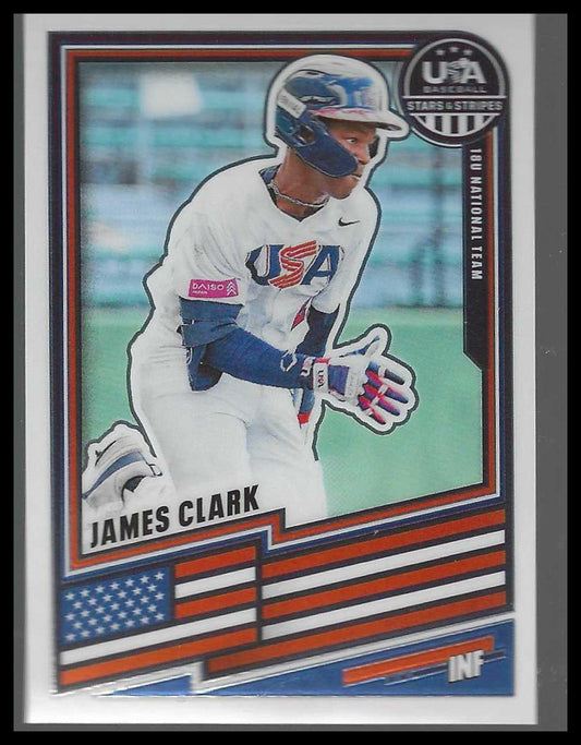 2026 Panini Stars & Stripes Prizm USA Baseball #13 James Clark