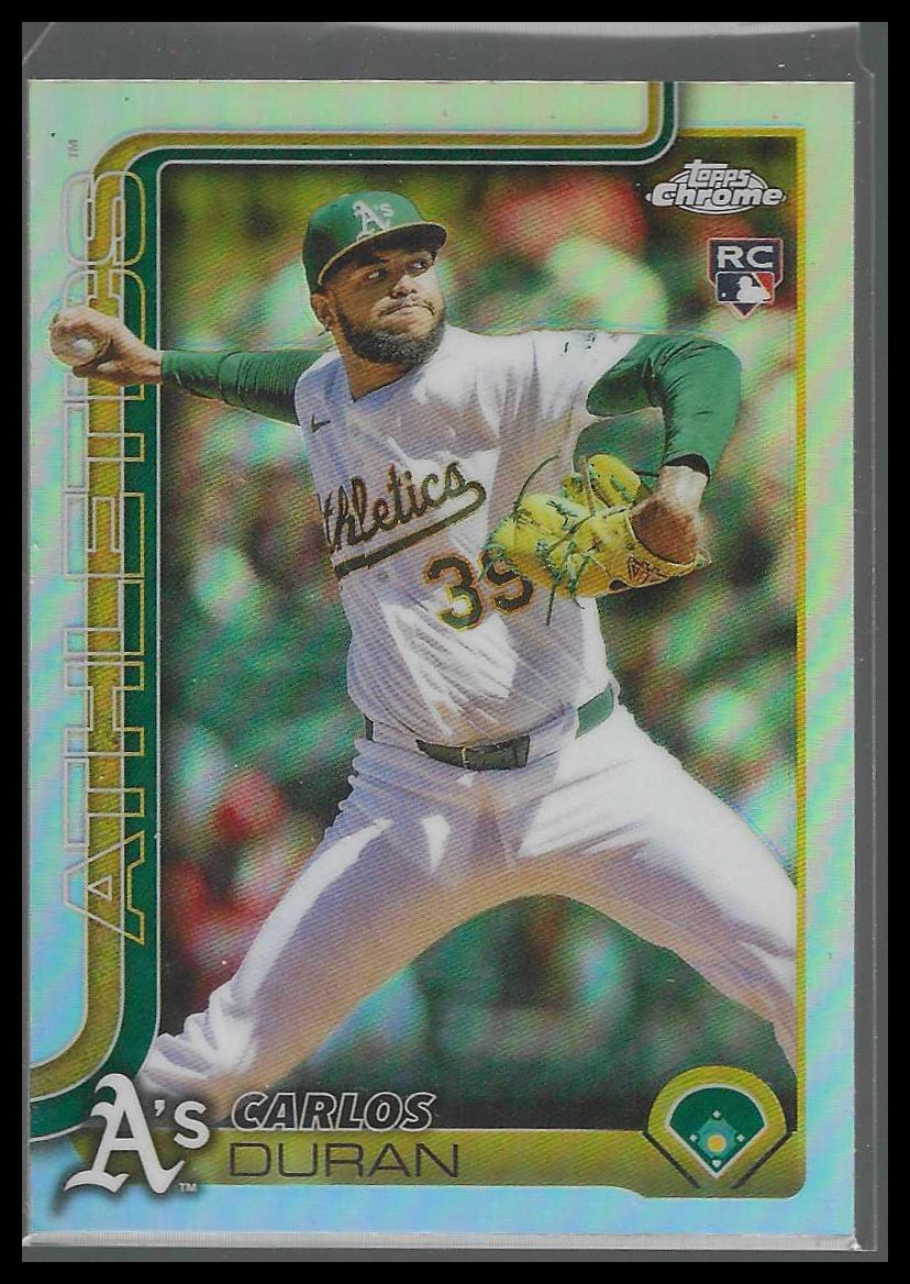 2025 Topps Chrome Update #USC84 Carlos Duran Refractors Athletics Rookie