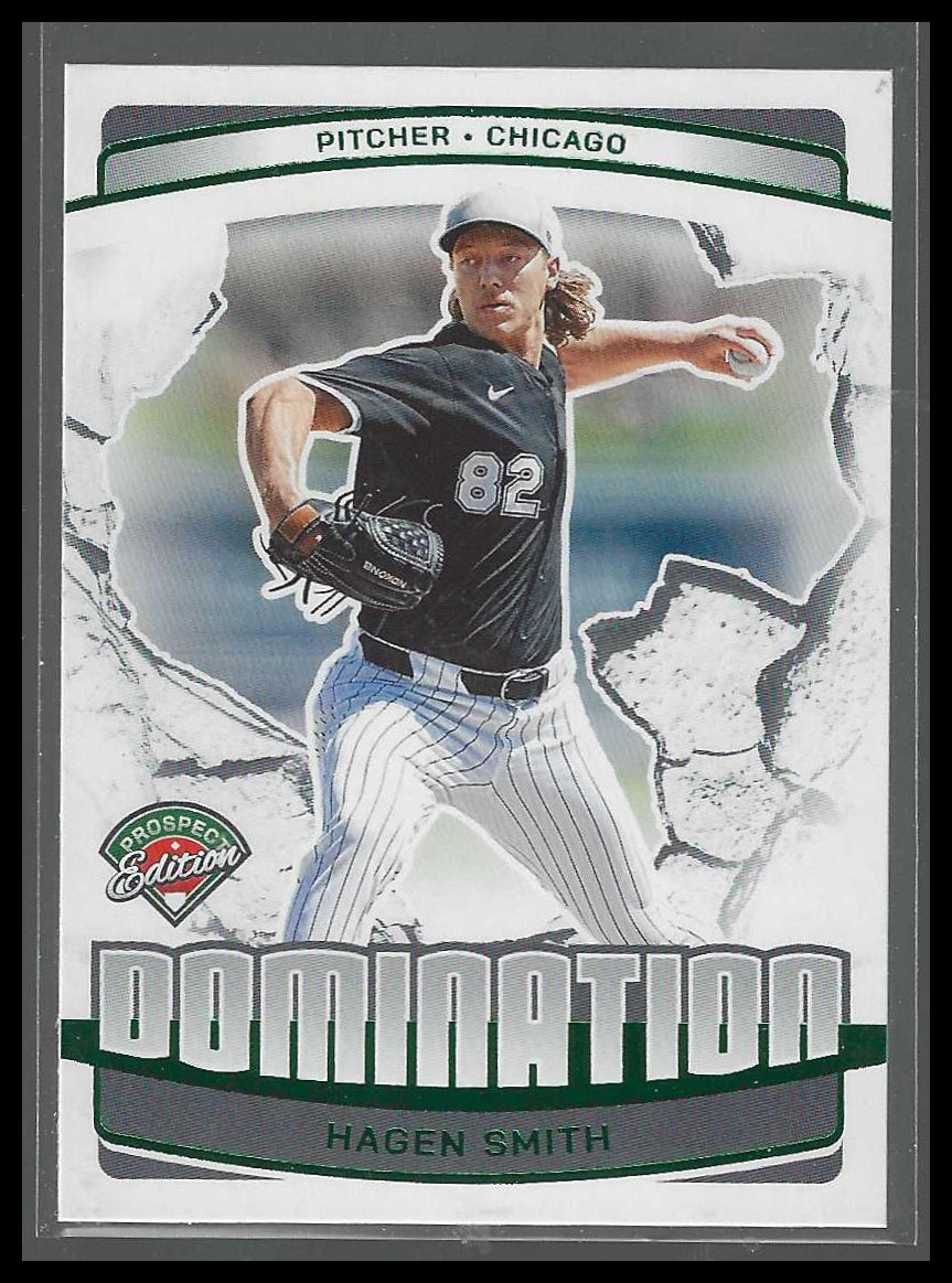 2025 Panini Prospect Edition #22 Hagen Smith Domination - Green White Sox