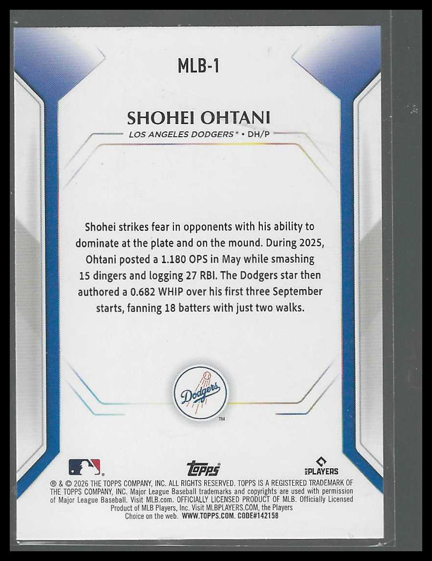 2026 Topps #MLB-1 Shohei Ohtani Topps Collector Kit Los Angeles Dodgers