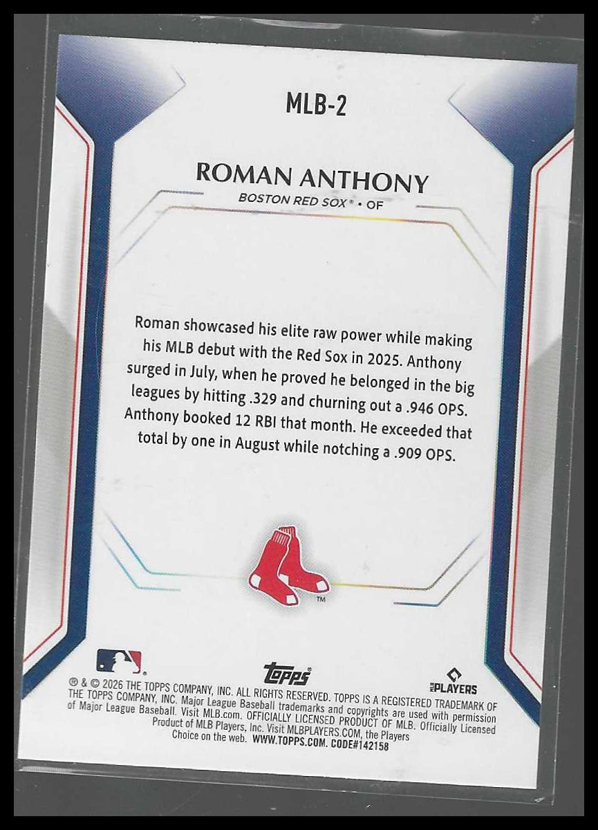 2026 Topps #MLB-2 Roman Anthony Topps Collector Kit Boston Red Sox