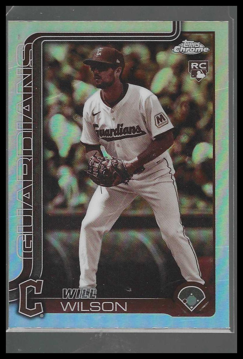 2025 Topps Chrome Update #USC187 Will Wilson Sepia Refractors Cleveland RC