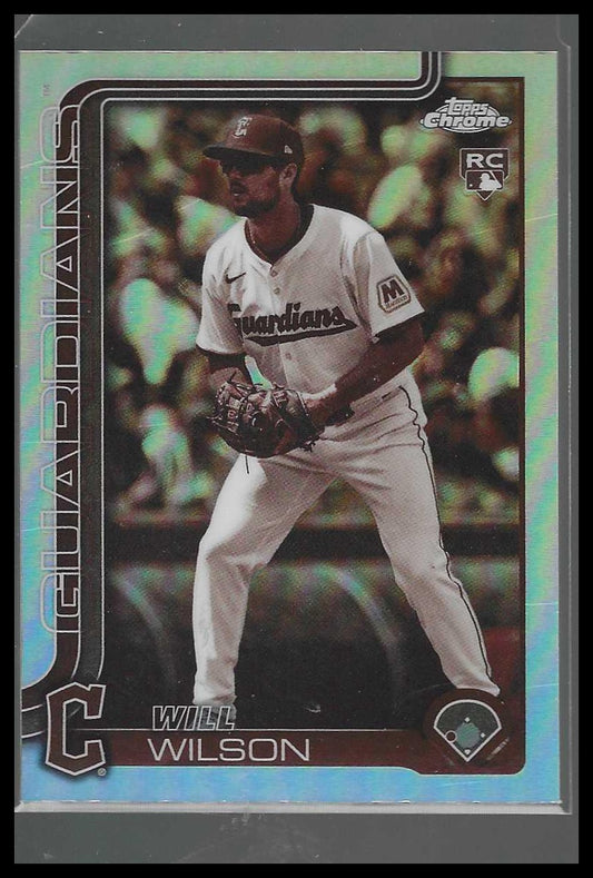2025 Topps Chrome Update #USC187 Will Wilson Sepia Refractors Cleveland RC