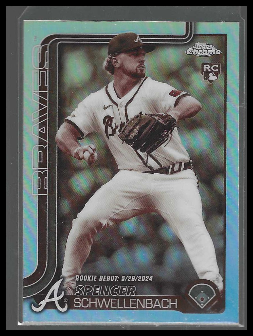 2025 Topps Chrome Update #USC132 Spencer Schwellenbach Sepia Refractors Braves