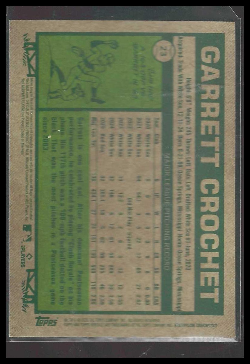 2026 Topps Heritage #23 Garrett Crochet Chrome Boston Red Sox