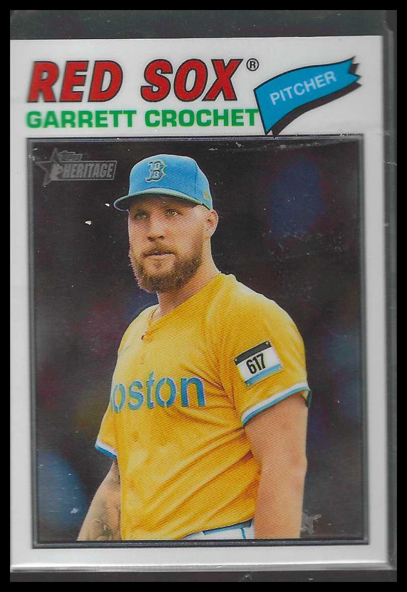 2026 Topps Heritage #23 Garrett Crochet Chrome Boston Red Sox
