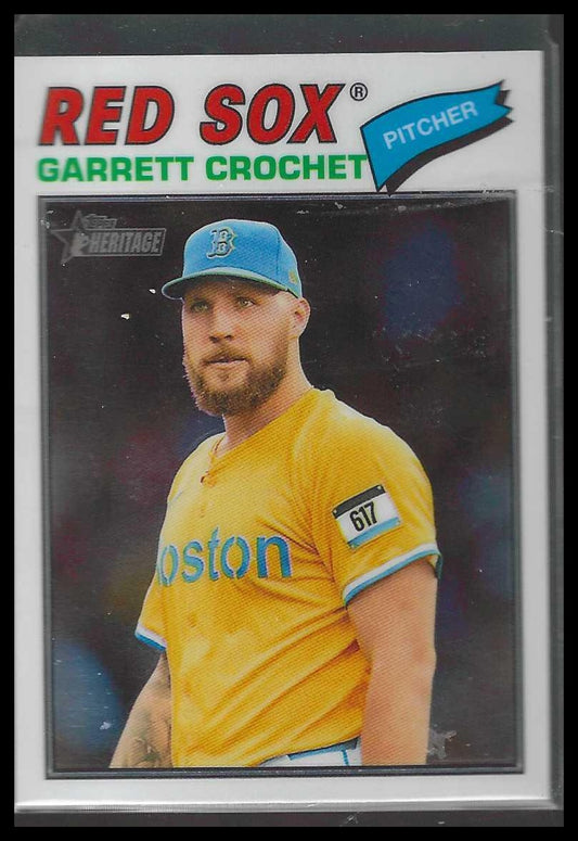 2026 Topps Heritage #23 Garrett Crochet Chrome Boston Red Sox