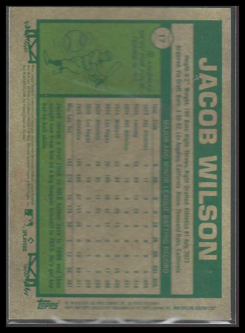 2026 Topps Heritage #17 Jacob Wilson Chrome Athletics