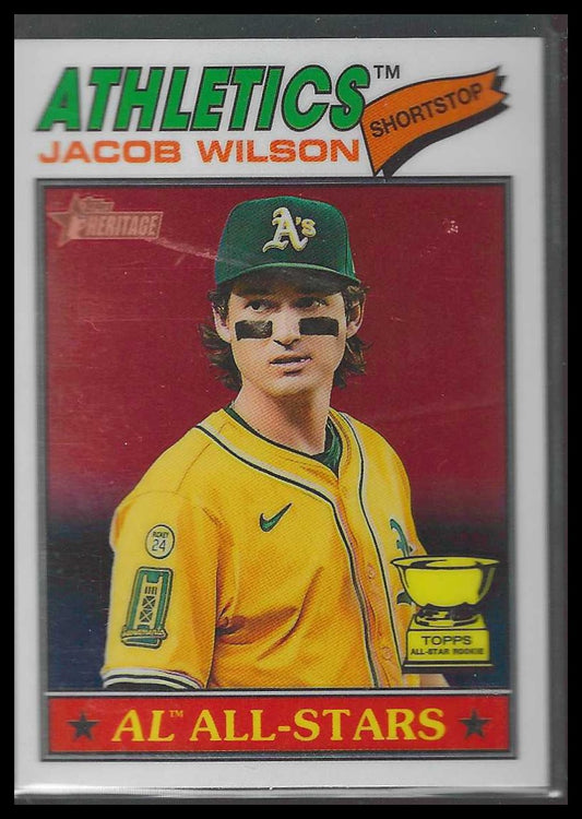 2026 Topps Heritage #17 Jacob Wilson Chrome Athletics