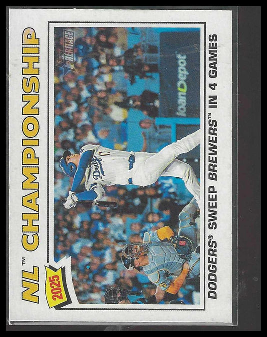 2026 Topps Heritage #277 NL Champions Los Angeles Dodgers